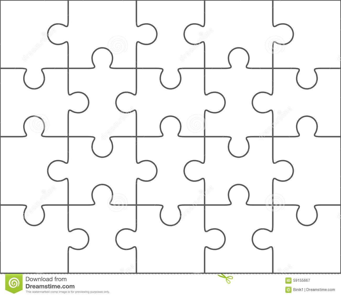 010 Jig Saw Puzzle Template Jigsaw Blank Twenty Pieces Simple Best - Printable Jigsaw Puzzle Template Generator