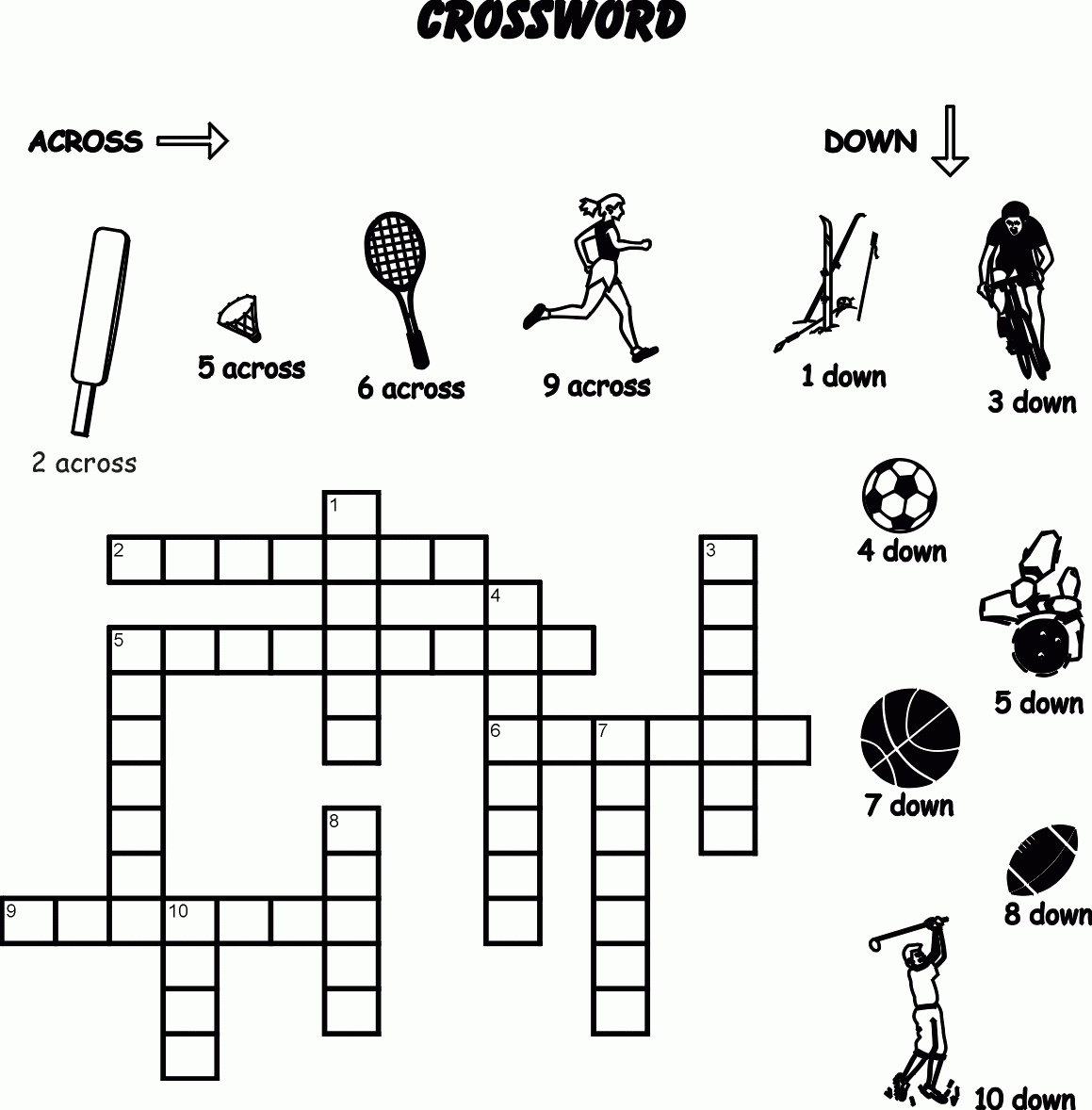 14 Sports Crossword Puzzles | Kittybabylove - Free Printable Sports - Printable Crossword Puzzles Sports