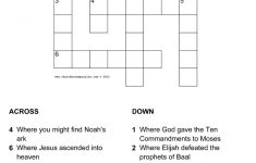Printable Bible Crossword Puzzles With Scripture References