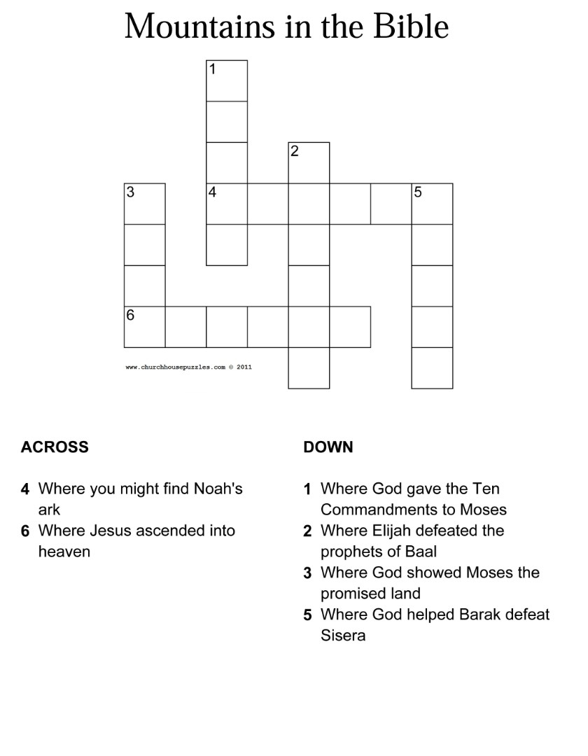 15 Fun Bible Crossword Puzzles | Kittybabylove - Printable Youth Crossword Puzzles