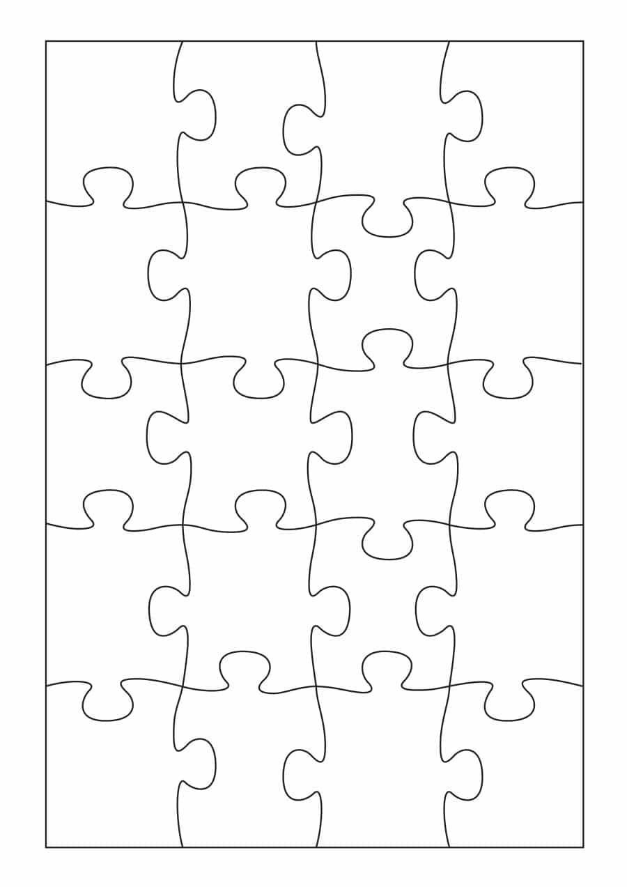 19 Printable Puzzle Piece Templates Template Lab 8 Piece Puzzle