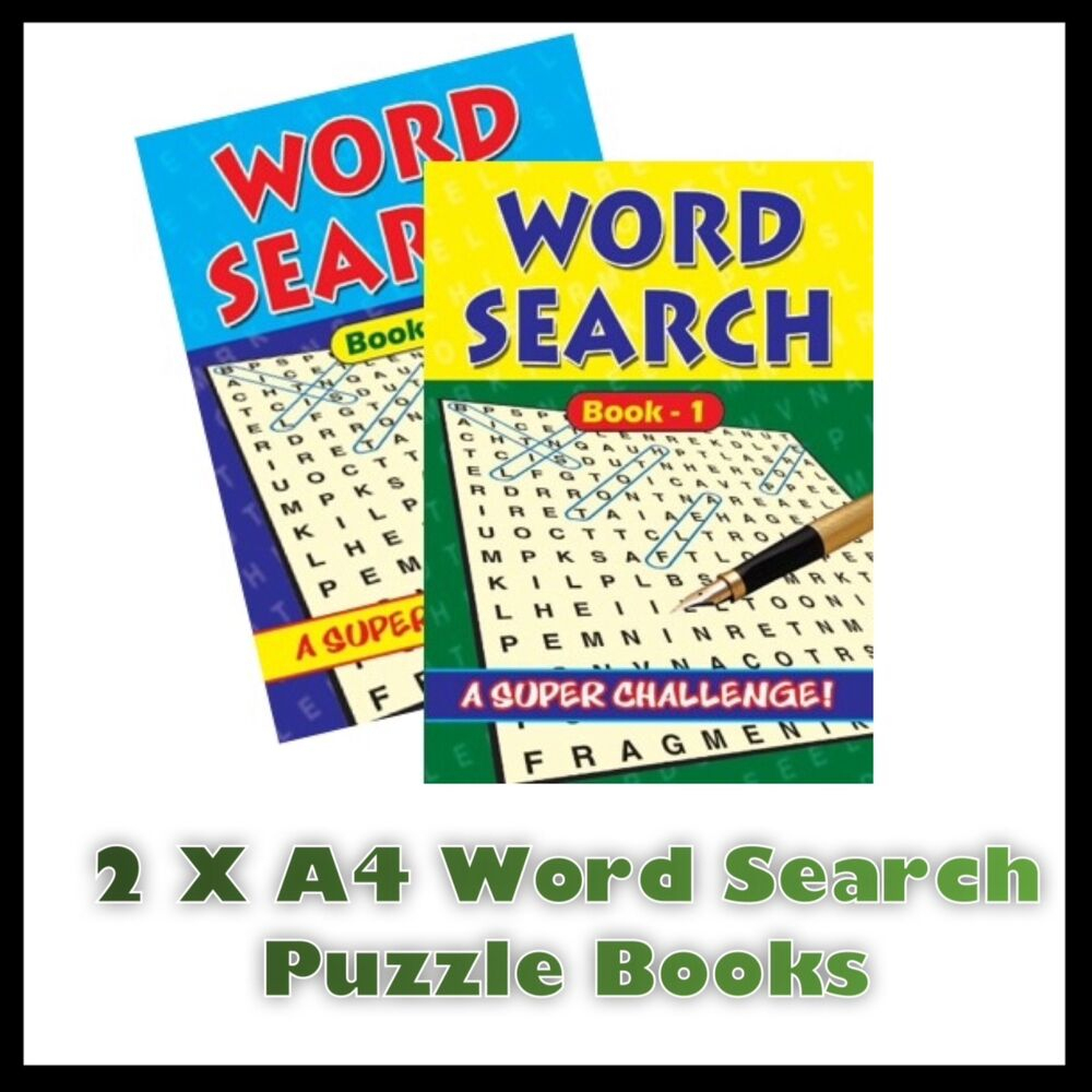 2 X A4 Large Print Word Search Puzzle Book Books 272 Puzzles A4 - Puzzle Print Uk