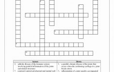 Printable Nutrition Crossword Puzzle
