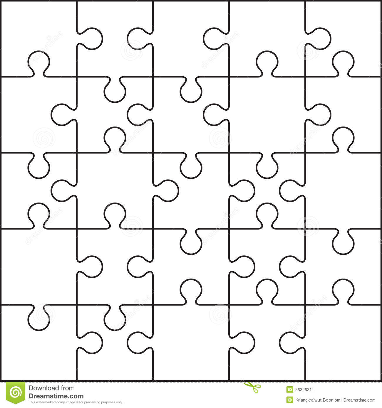 25 Jigsaw Puzzle Blank Template Stock Illustration - Illustration Of - Printable Blank Jigsaw Puzzle Outline