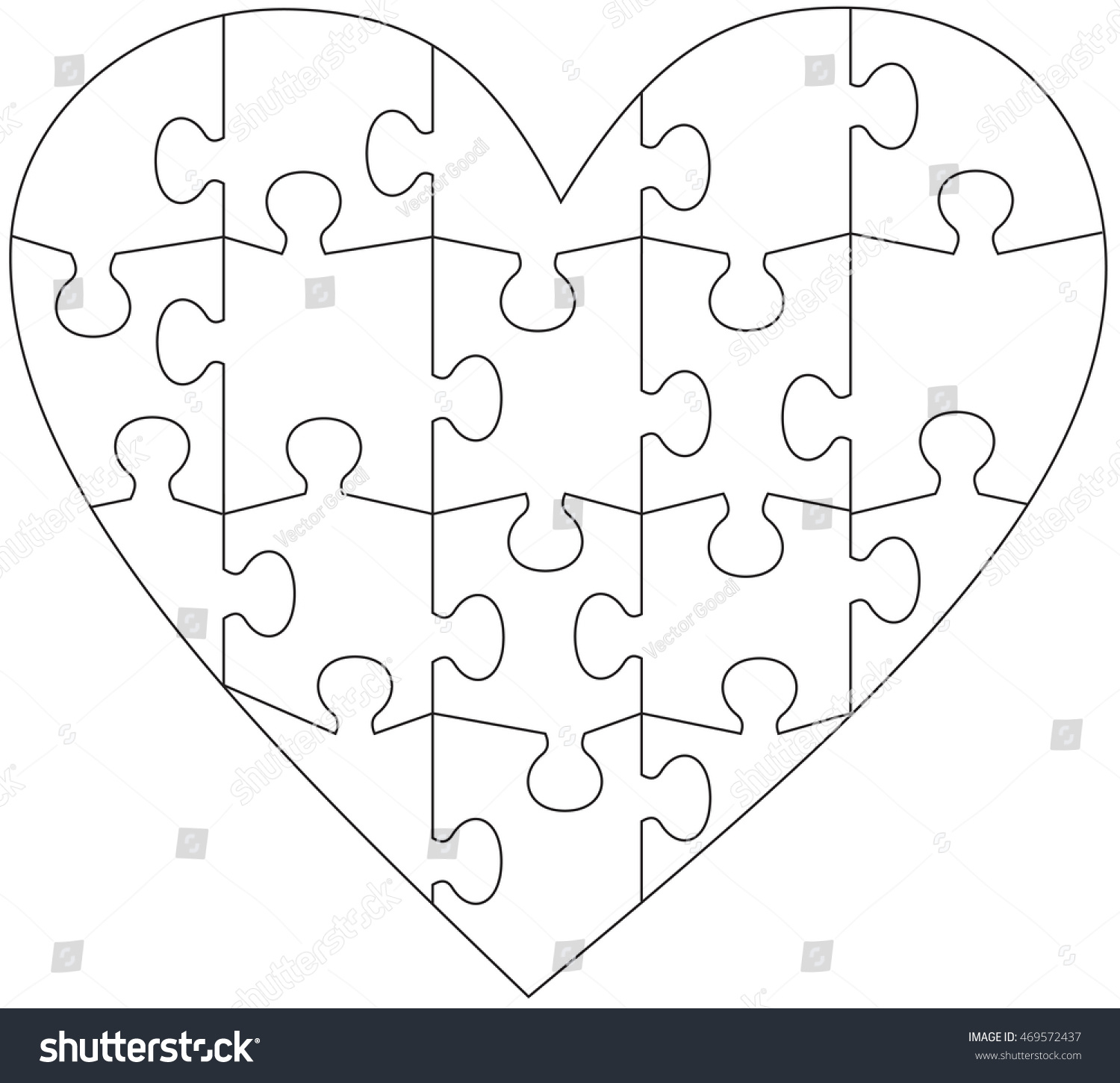 26 Images Of Compound Word Puzzle Heart Template | Unemeuf - Printable Heart Puzzles