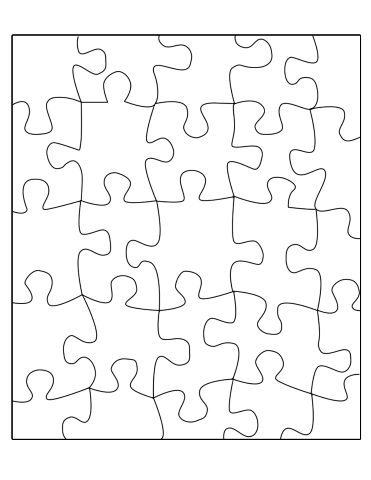 29 Images Of 16-Piece Jigsaw Puzzle Template 8.5X11 | Sofond - Printable Puzzle Template 8.5 X 11