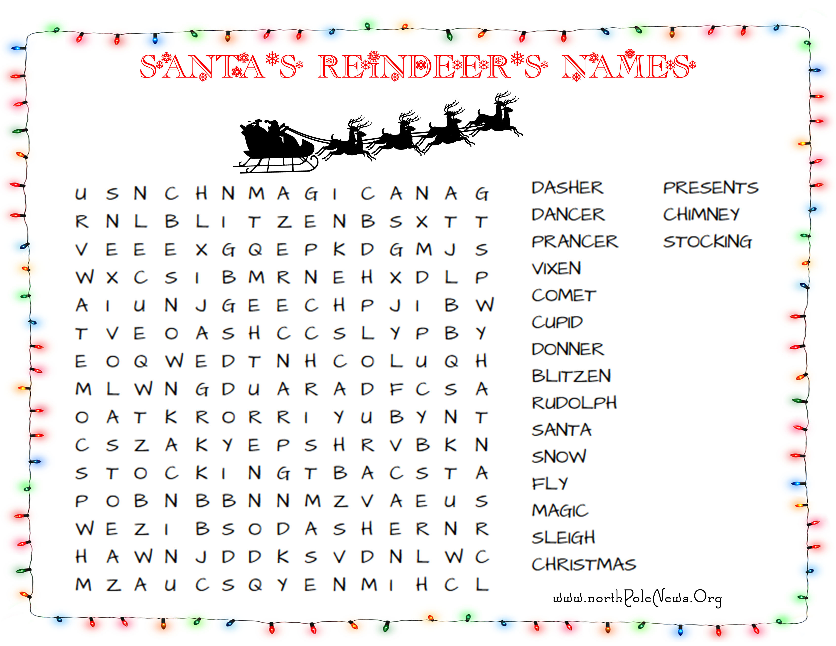 31 Free Christmas Word Search Puzzles For Kids - Printable Santa Puzzle
