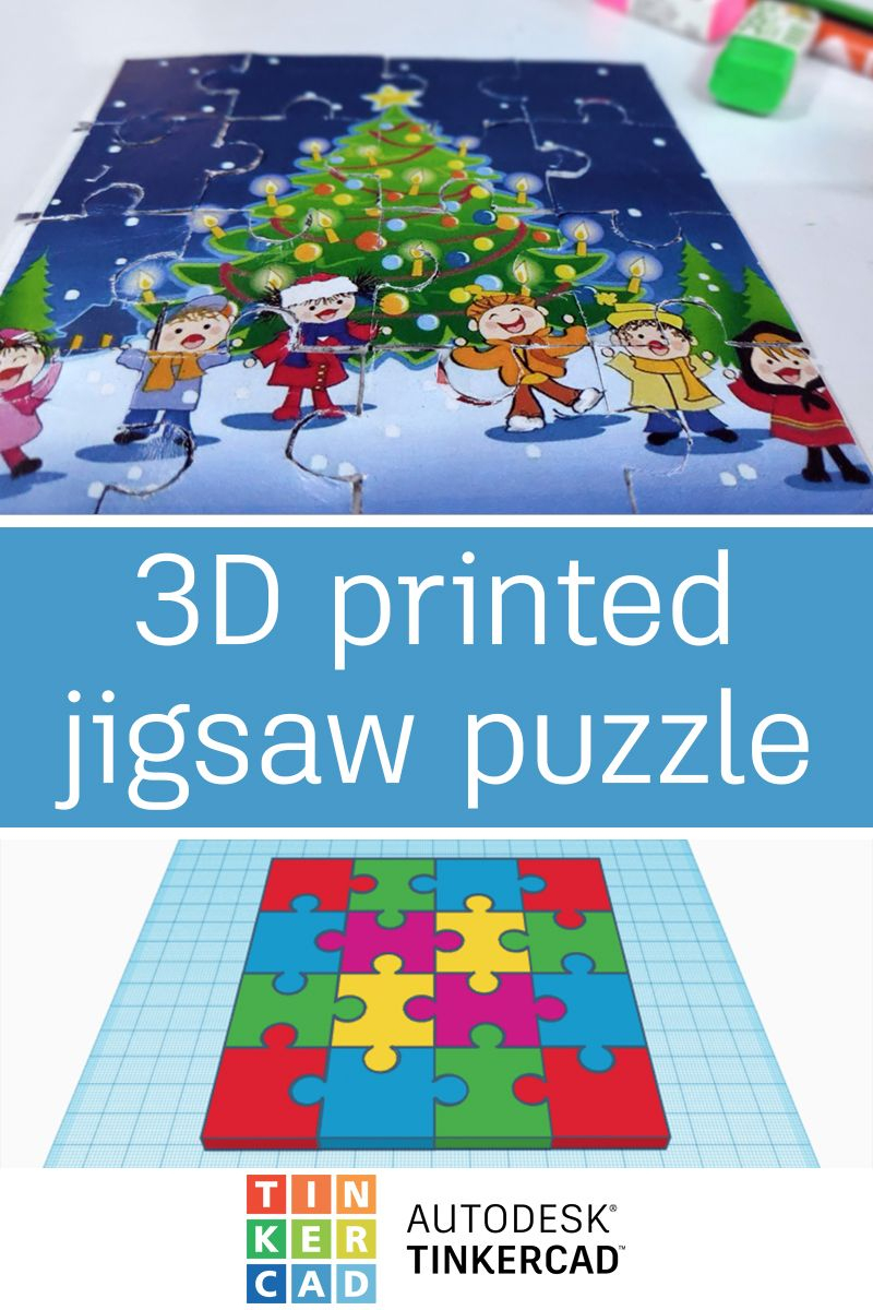 3D Printed Jigsaw Puzzle | Making With Tinkercad | Jigsaw Puzzles - Print Jigsaw Puzzle