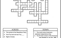 Printable Fourth Of July Crossword Puzzles