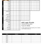 4X6 Logic Puzzle   Logic Puzzles   Play Online Or Print  Pages 1   Printable Puzzles Logic