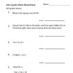 6 Grade Math Worksheets | Sixth Grade Math Practice Worksheet   Free   Printable Math Puzzles For 6Th Grade