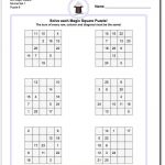 6X6 Magic Square Normal Set 1 Worksheet #magic #square #worksheet   Printable Kenken Puzzles 6X6