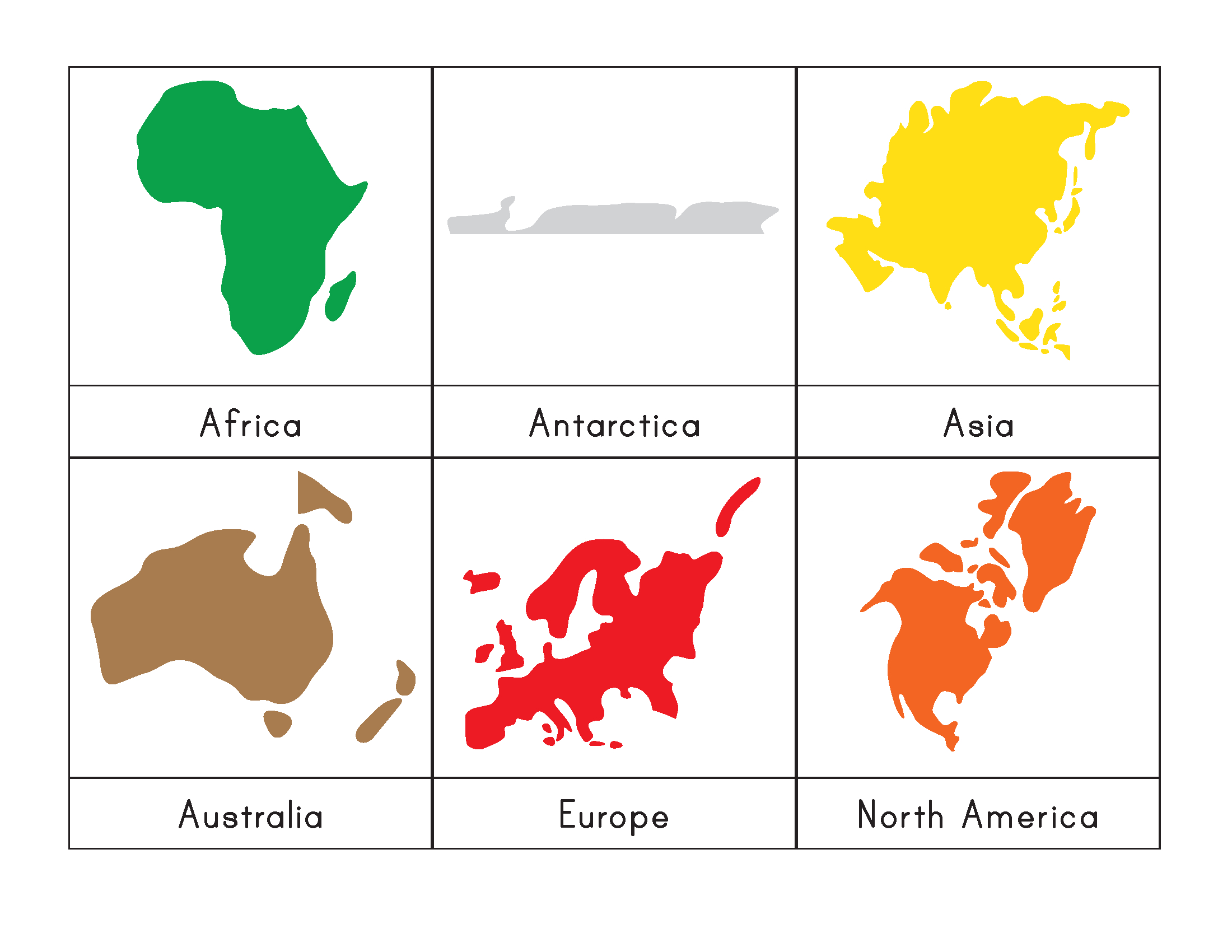 7 Continents Coloring Page | Free Download Best 7 Continents - 7 Continents Printable Puzzle