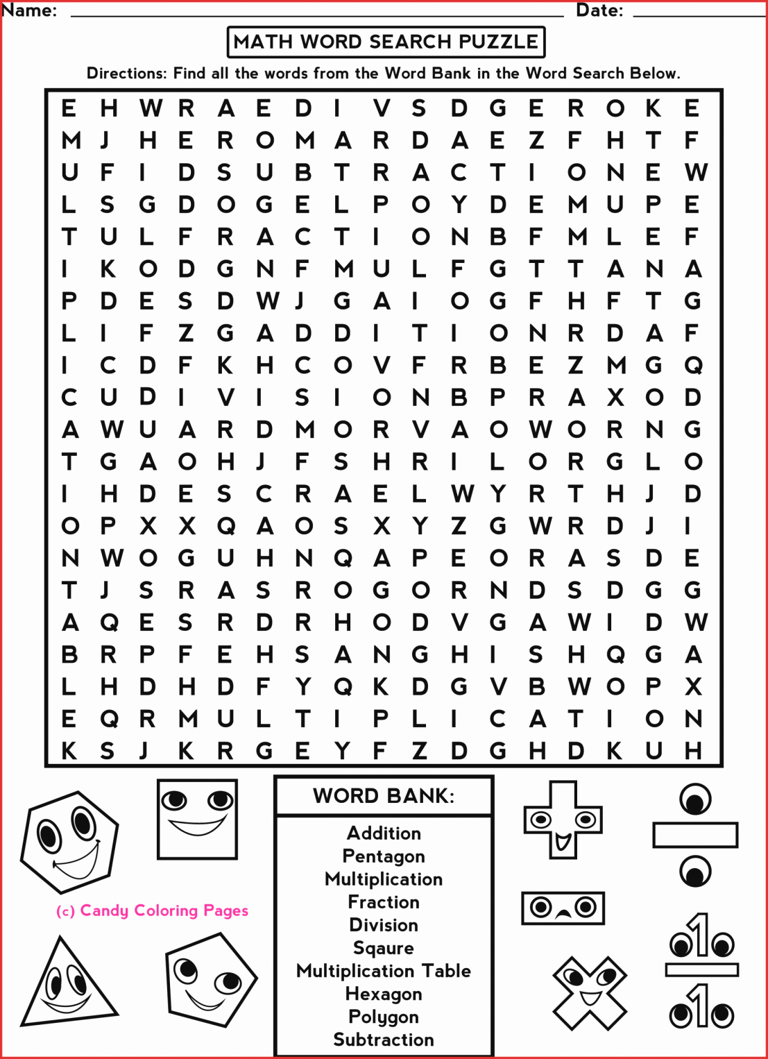 7Th Grade Crossword Puzzles Fresh 7Th Grade Math Word Search - Printable Crosswords For 6Th Grade