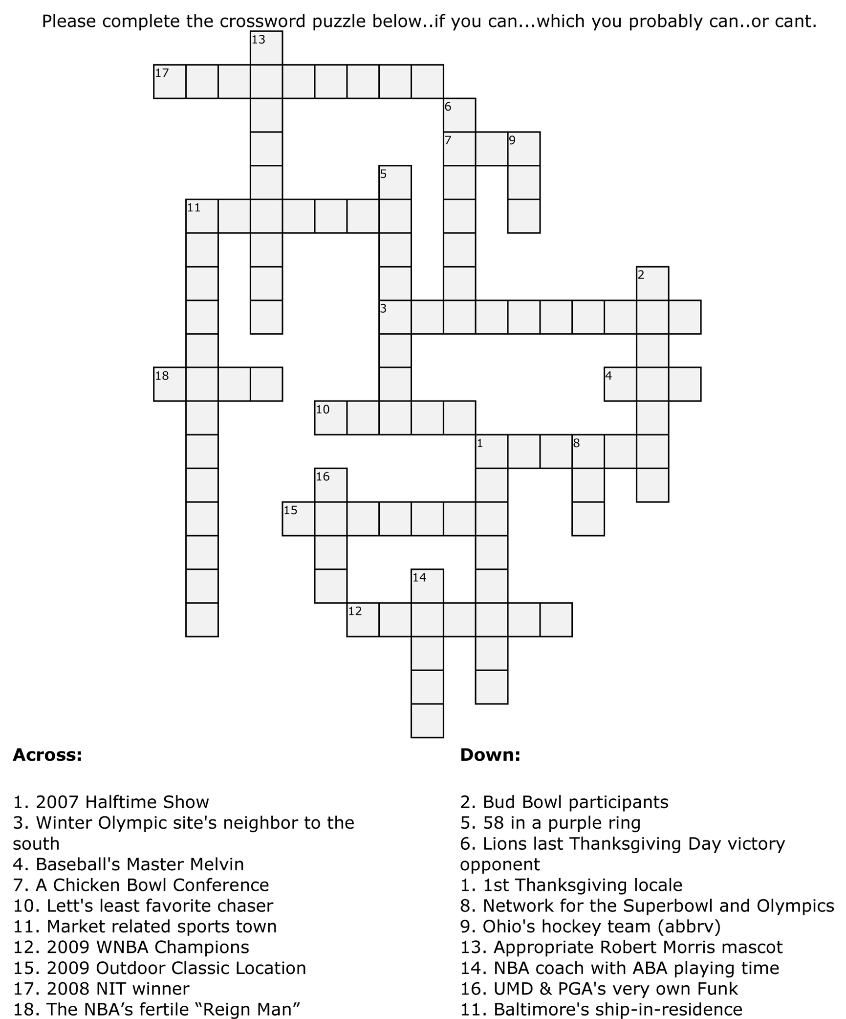 8 Football Crossword Puzzles | Kittybabylove - Printable Quiz Crossword
