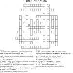 8Th Grade Math Crossword   Wordmint   Crossword Puzzles Printable 8Th Grade