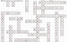 Printable Math Vocabulary Crossword Puzzles