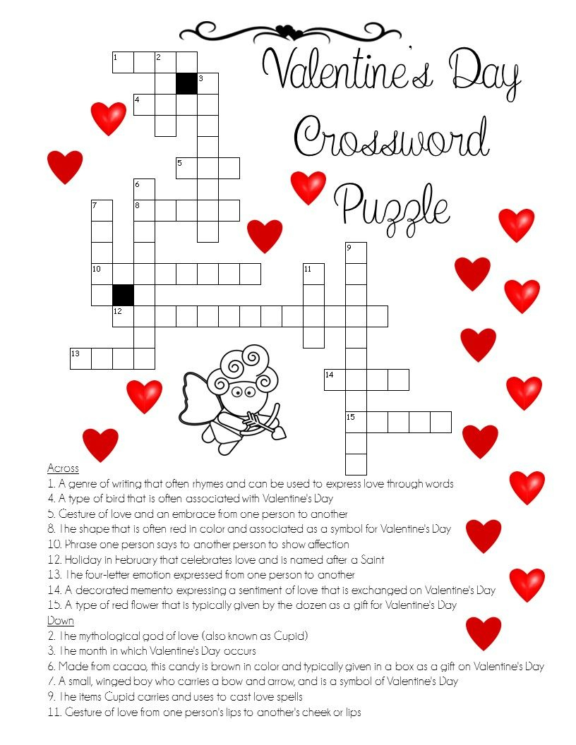 A &amp;quot;love&amp;quot; For Words! Valentine&amp;#039;s Day Crossword Puzzle - Printable Christian Valentine Puzzles
