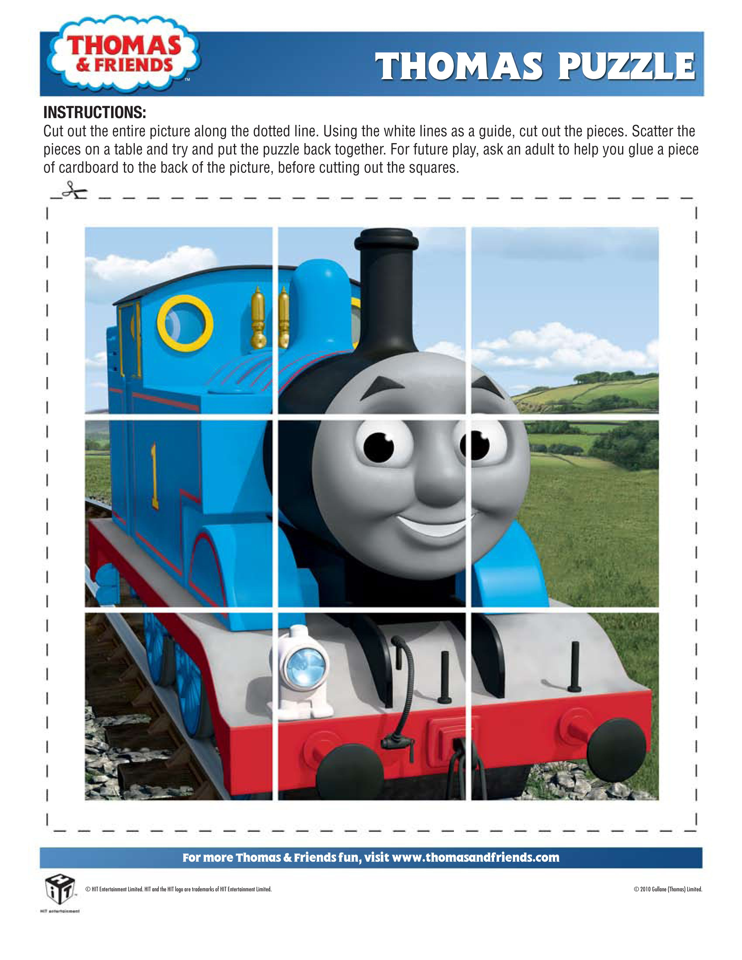 A Puzzle Great For Putting Lin Loot Bags Or To Lay As A Game. Print - Printable Train Puzzle