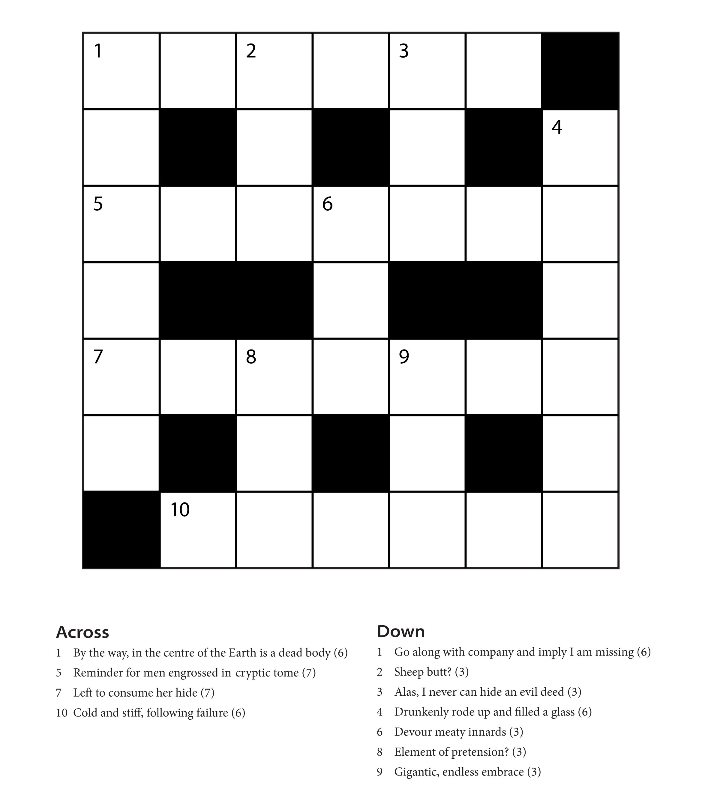 Printable Cryptic Crossword Puzzles Free | Printable Crossword Puzzles