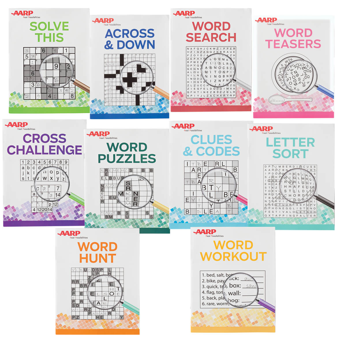 Aarp Large Print Puzzle Books, Set Of 10 - Aarp Puzzle - Miles Kimball - Printable Puzzle Books