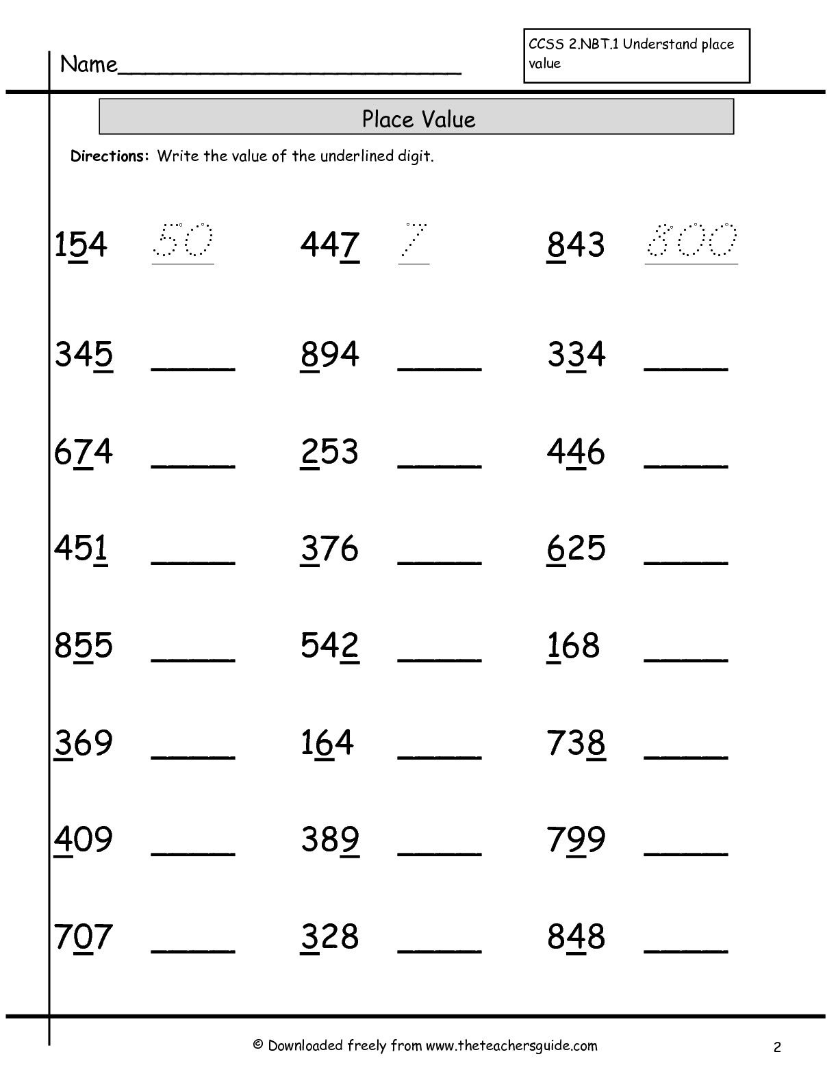 Activities Place Value | Place Value Worksheet Students Write The - Printable Place Value Puzzles
