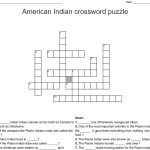 American Indian Crossword Puzzle Crossword   Wordmint   Native American Crossword Puzzle Printable
