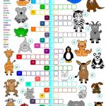 Animals   Crossword Worksheet   Free Esl Printable Worksheets Made   Animal Crossword Puzzle Printable