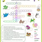 Animals In The Garden Crossword Worksheet   Free Esl Printable   Printable Garden Crosswords