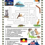 Australia   Crossword 1 Worksheet   Free Esl Printable Worksheets   Printable Crossword Australia