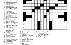 Printable Crossword Puzzle With Clues