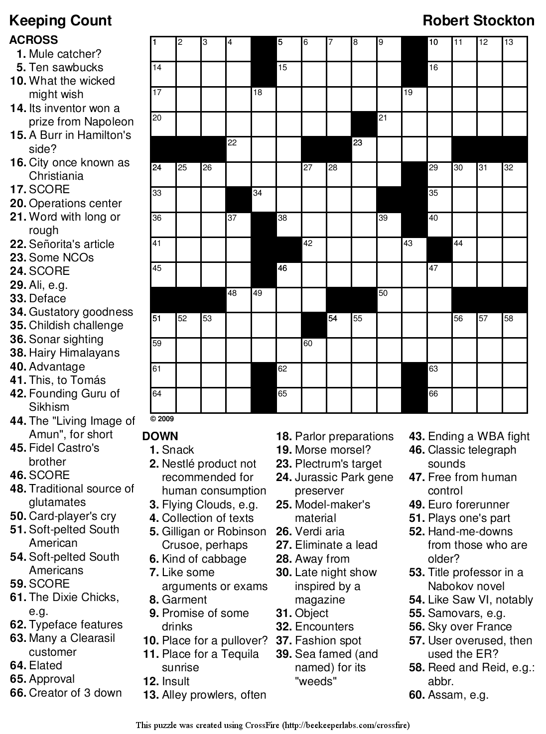 Beekeeper Crosswords - Hard Halloween Crossword Puzzles Printable