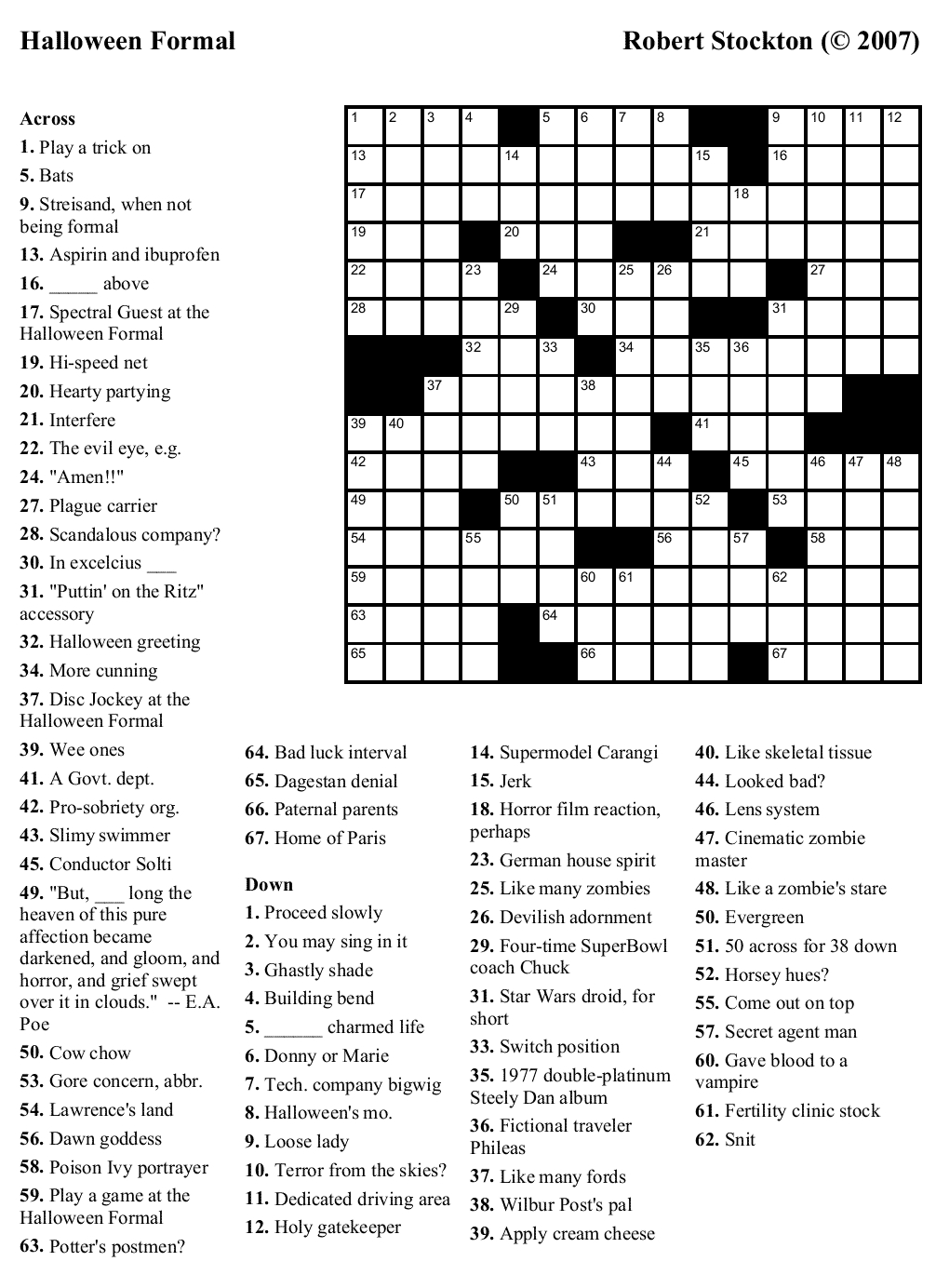 Beekeeper Crosswords - Printable Puzzles Hard