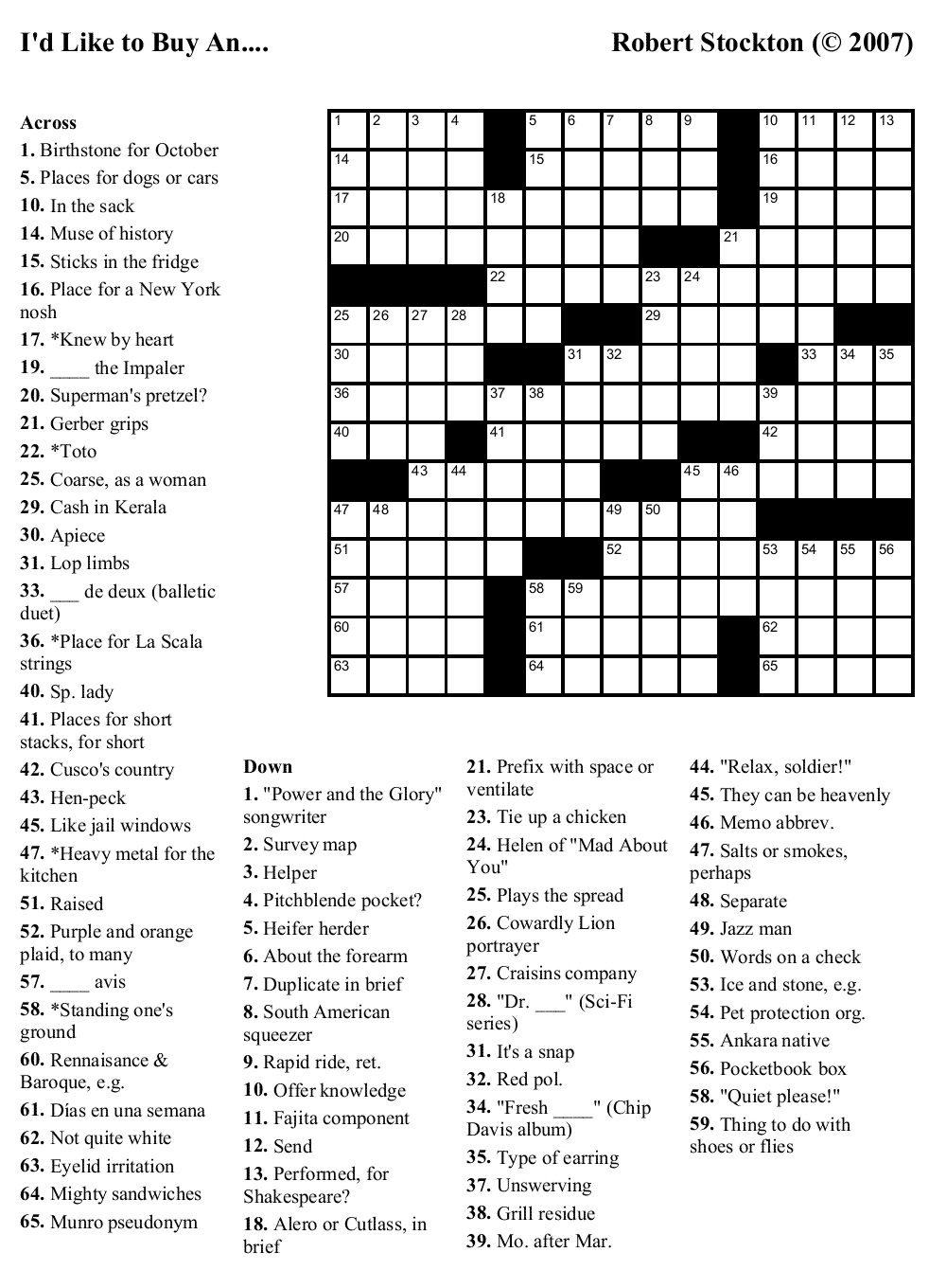 Beekeeper Crosswords - Simple Crossword Puzzles Printable Free