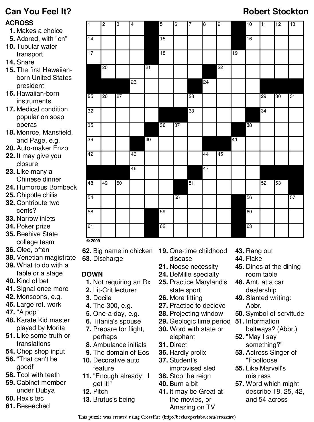 Beekeeper Crosswords - Teenage Crossword Puzzles Printable Free