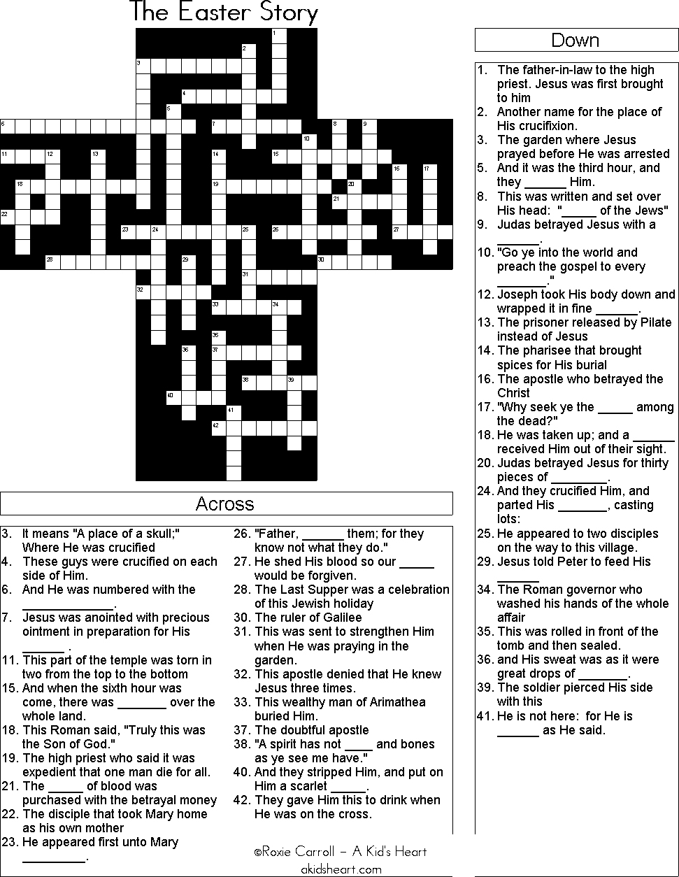 Bible Crossword Puzzles Printable With Answers (89+ Images In - Printable Bible Crossword Puzzles For Adults