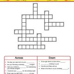 Birthday Crossword Puzzles To Print | Activity Shelter   Printable Birthday Crossword Puzzles