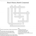 Black History Month Crossword   Wordmint   Black History Crossword Puzzle Printable