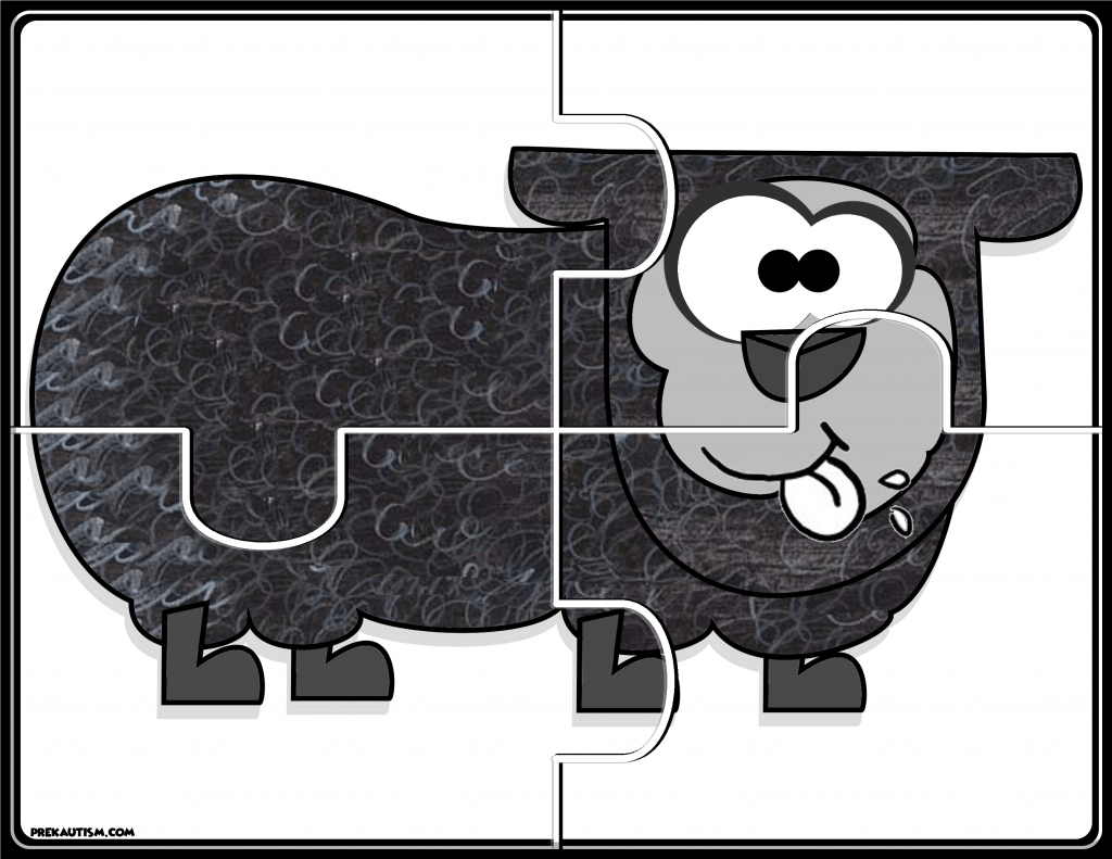 Brown Bear #1-5 Puzzles | Prekautism | Preschool Math, Free - Printable Jigsaw Puzzles Animals