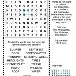 Car Parts Word Search Puzzle | Free Printable Puzzle Games   Car Crossword Puzzles Printable