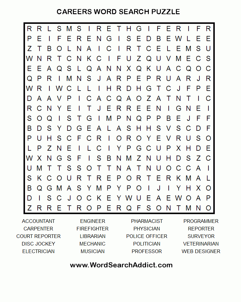 Printable Crossword Puzzles And Word Searches Printable Crossword Puzzles