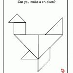 Chicken Tangram Printable | Preschool   Farms | Tangram Printable   Printable Tangram Puzzle Outlines