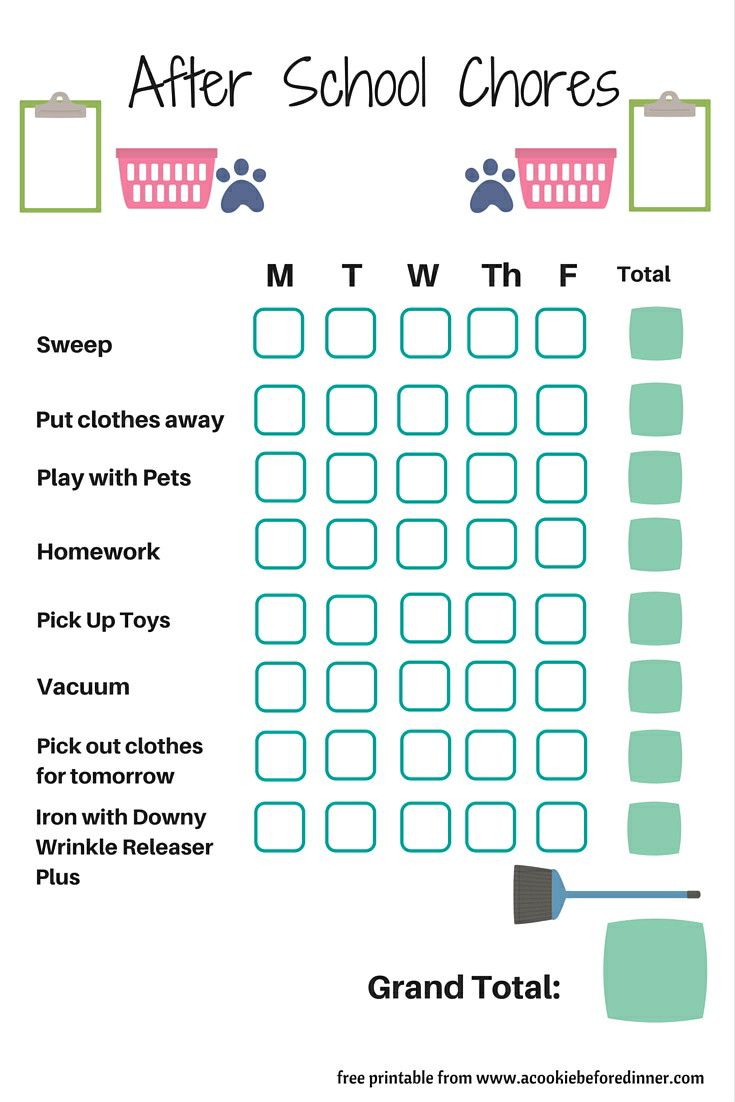 Chores For 6 To 8 Year Olds + A Free Chore Chart Printable - Printable Word Puzzles For 8 Year Olds