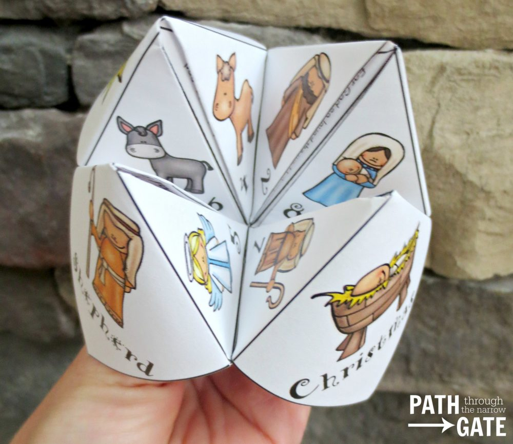 Christmas Finger Puzzle - Path Through The Narrow Gate - Printable Christmas Finger Puzzle With Bible Verses