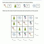 Christmas Math Worksheets   Printable Christmas Logic Puzzle