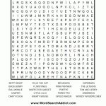 Classic Cartoons Printable Word Search Puzzle   Printable Cartoon Crossword Puzzles