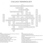 College Terminology Crossword   Wordmint   College Crossword Puzzle Printable