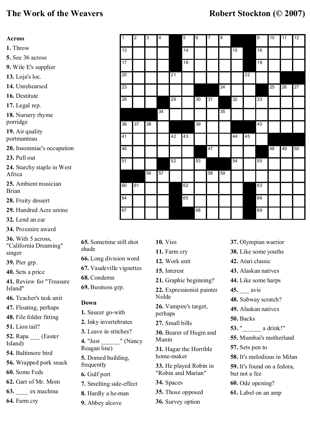 Coloring ~ Coloring Free Large Print Crosswords Easy For Seniors - Printable Thomas Joseph Crossword Answers