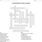 Continents And Oceans Crossword   Wordmint   Printable Ocean Crossword Puzzles