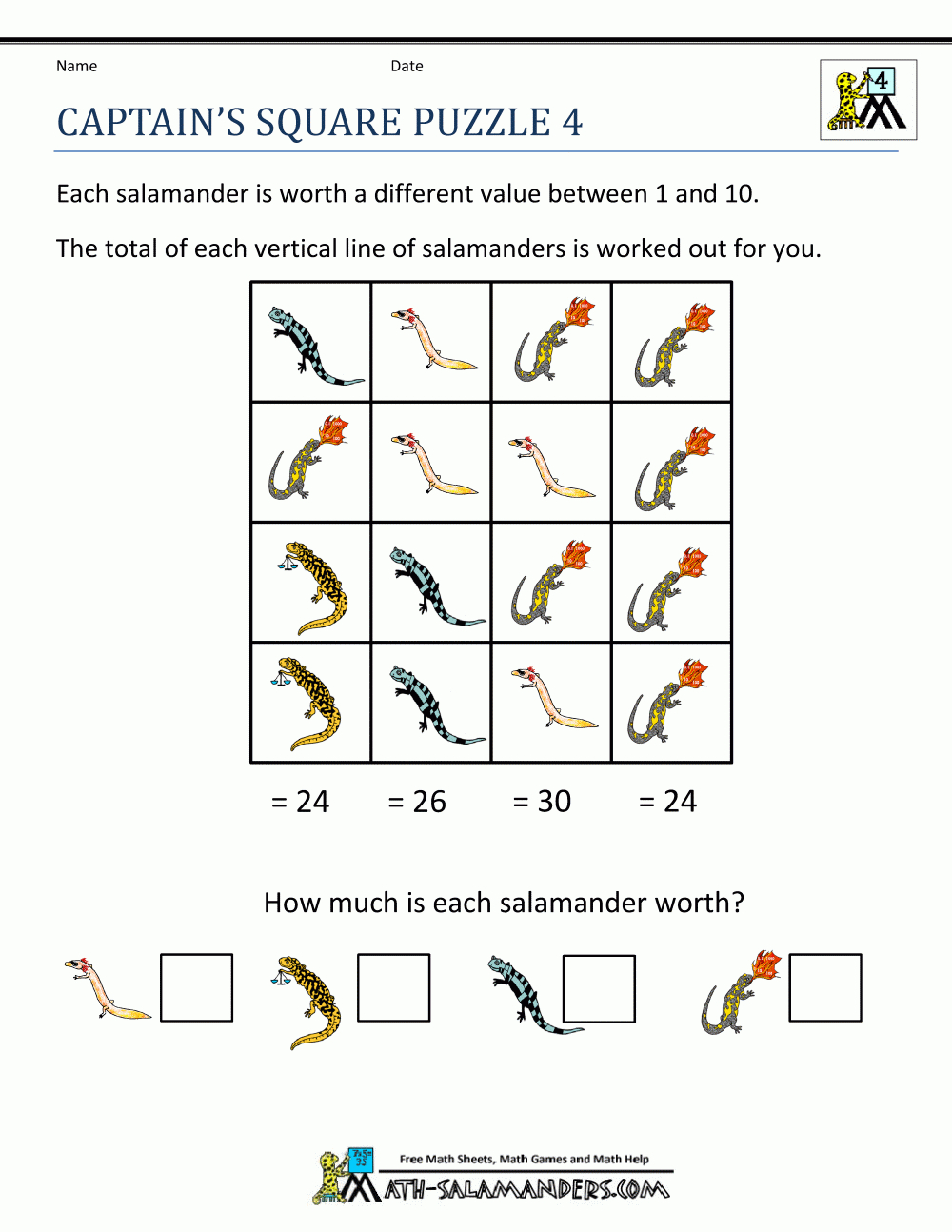 Math Puzzle Worksheets 3Rd Grade Printable Maths Puzzles For 12 Year 